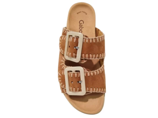 Gabor Gabor Bruine Suede Dames Slippers
