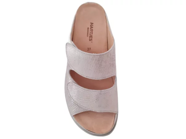 Hartjes Hartjes Gouden Leren Dames Slippers