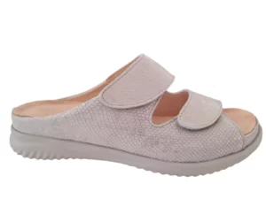 Hartjes Hartjes Gouden Leren Dames Slippers