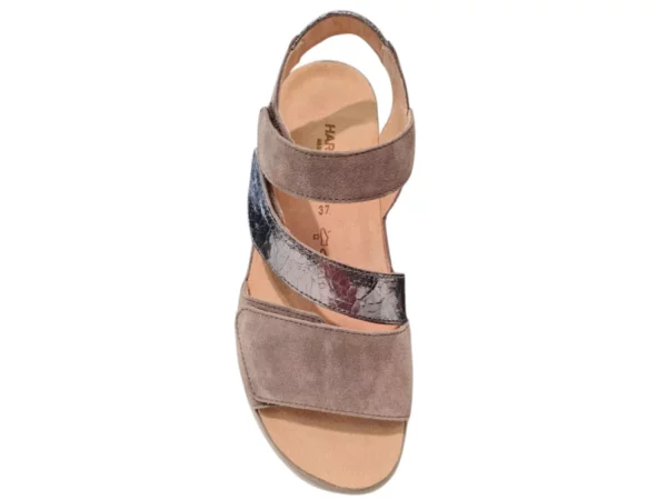 Hartjes Hartjes Grijze Suede Dames Sandalen