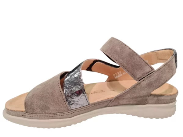 Hartjes Hartjes Grijze Suede Dames Sandalen