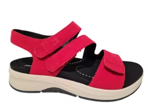 Josef Seibel Josef Seibel Estelle Rode Nubuck Dames Sandalen