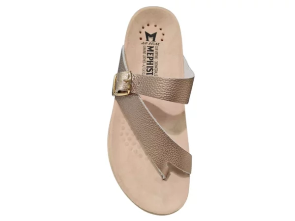 Mephisto Mephisto Helen Gouden Leren Dames Slippers