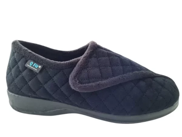 Q Fit Q Fit Rebecca Zwarte Dames Verbandpantoffels