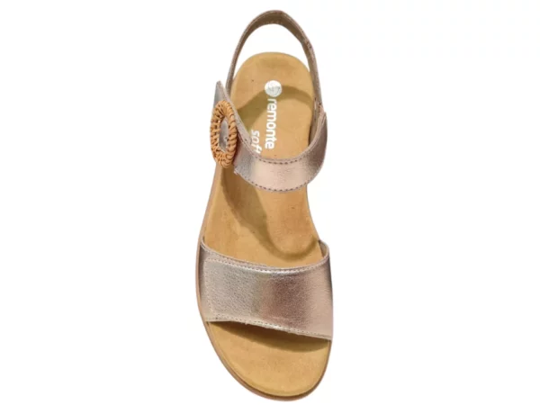 Remonte Remonte Gouden Leren Dames Sandalen