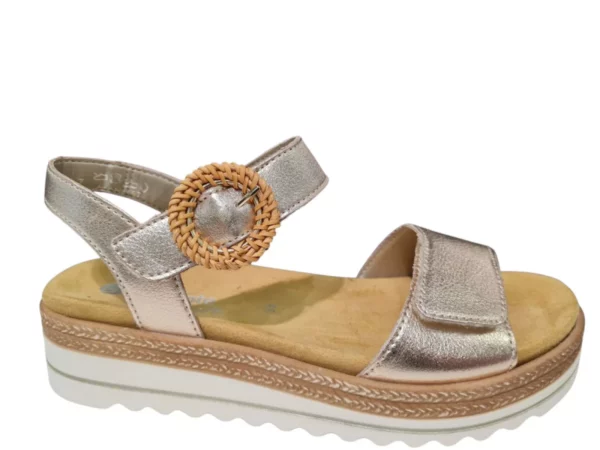 Remonte Remonte Gouden Leren Dames Sandalen