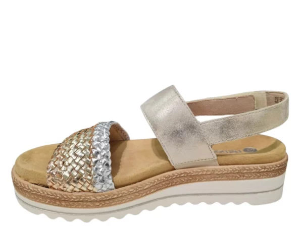 Remonte Remonte gouden Leren Dames Sandalen