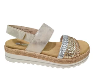 Remonte Remonte gouden Leren Dames Sandalen