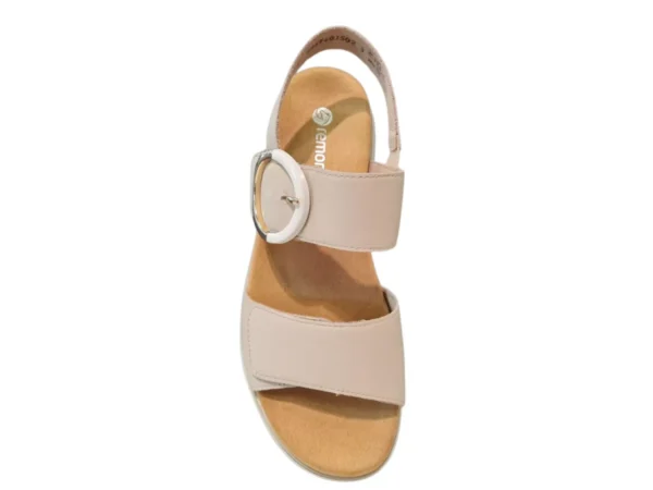 Remonte Remonte Licht Grijze Leren Dames Sandalen