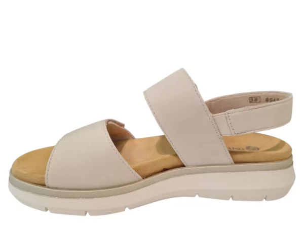 Remonte Remonte Licht Grijze Leren Dames Sandalen