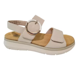 Remonte Remonte Licht Grijze Leren Dames Sandalen