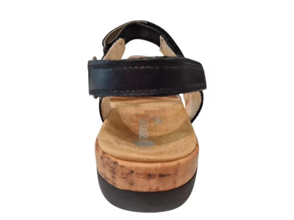 Remonte Remonte Zwarte Leren Dames Sandalen