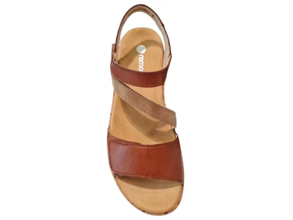 Remonte Remonte Bruine Leren Dames Sandalen