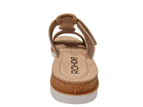 Rohde Rohde Beige Leren Dames Slippers