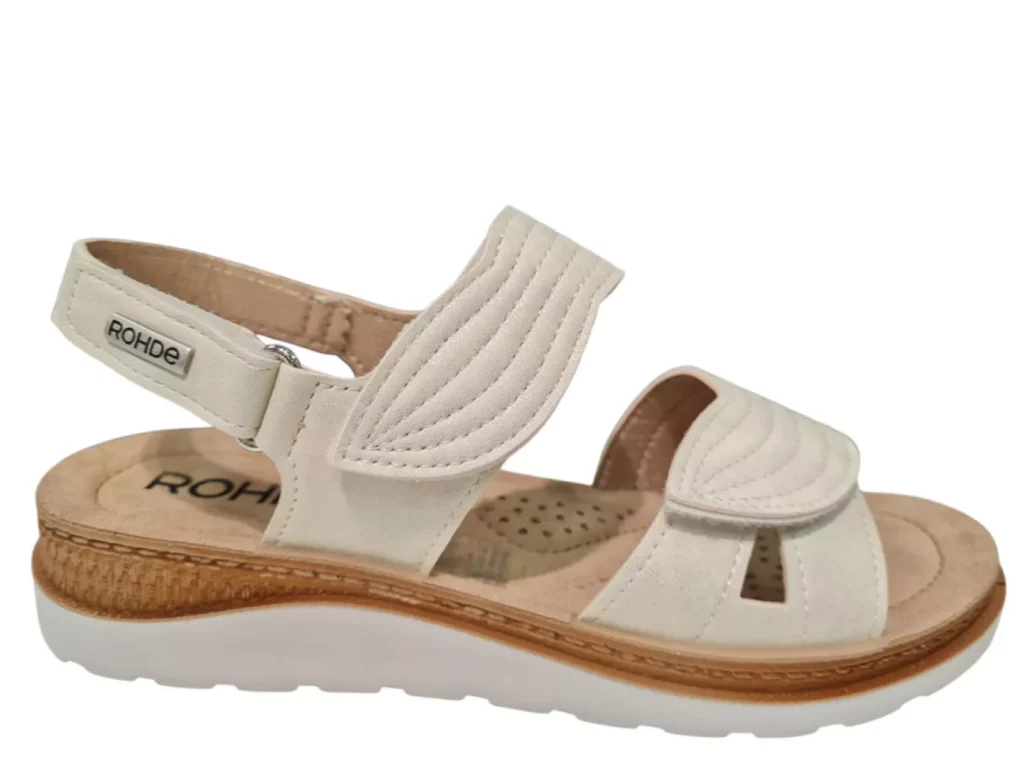 Rohde Rohde Witte Leren Dames Sandalen