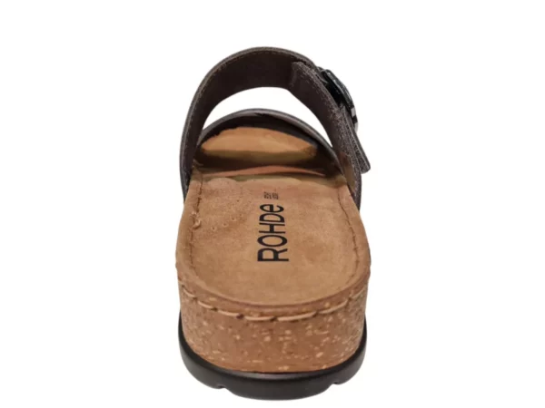 Rohde Rohde Grijze Leren Dames Slippers