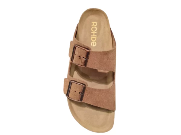 Rohde Rohde Beige Leren Heren Slippers