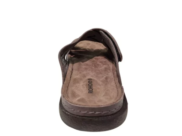Rohde Rohde Grijze Leren Heren Slippers