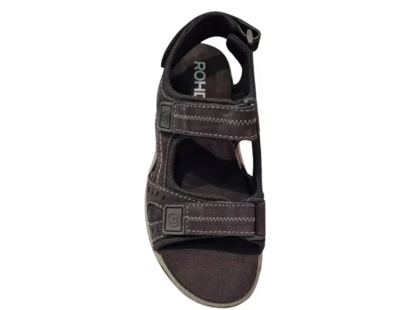 Rohde Rohde Zwarte Nubuck Heren Sandalen