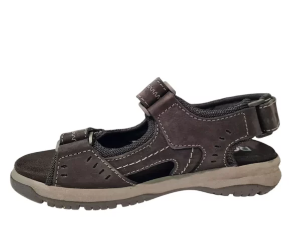 Rohde Rohde Zwarte Nubuck Heren Sandalen