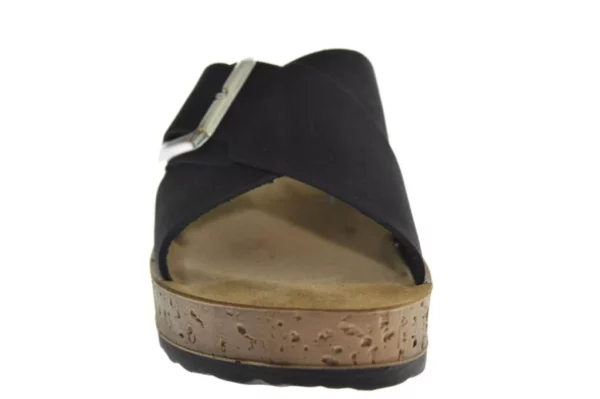 Rohde Rohde - 6210 90 Leren Dames Slippers Slides Voorgevormd Voetbed Zwart
