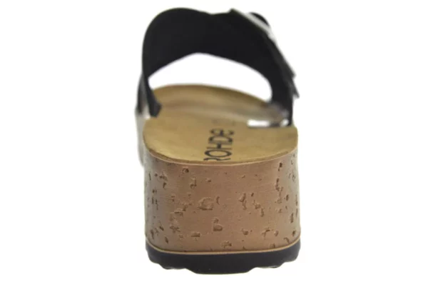 Rohde Rohde - 6210 90 Leren Dames Slippers Slides Voorgevormd Voetbed Zwart