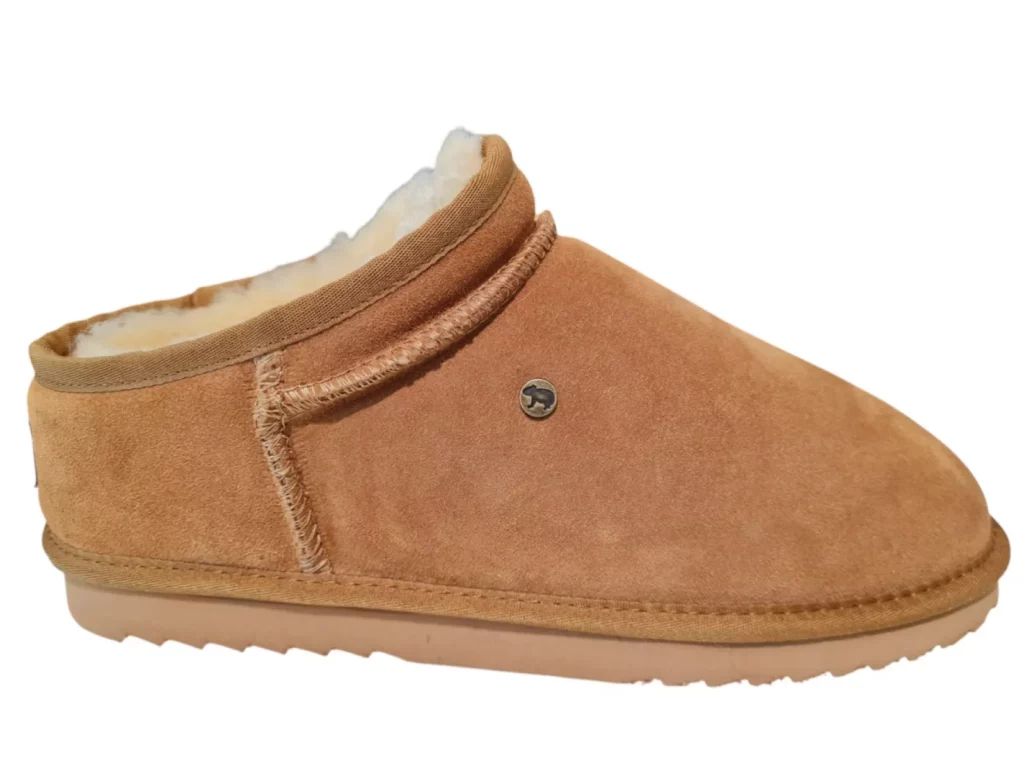 Warmbat Warmbat - Conner Bruine Dichte Heren Pantoffels