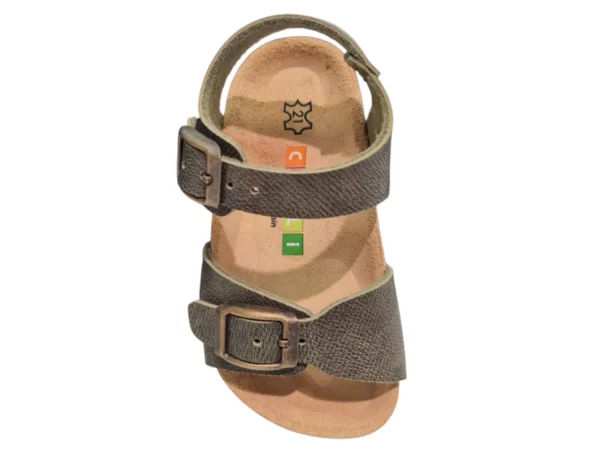 Chili Kipling/Chili George 1 Khaki 0420 Groen leren Jongens Sandalen