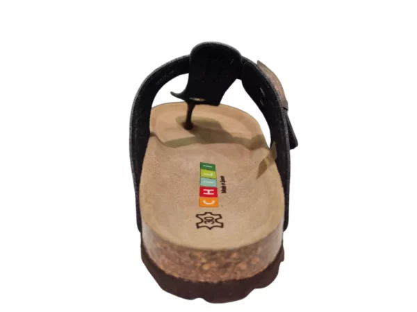 Chili Kipling/Chili Juan 4 Black 0900 Zwarte Leren Jongens Teen Sandalen