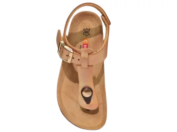 Chili Kipling/Chili Milano 2 Champagne 0755 Leren Meisjes Teen Sandalen