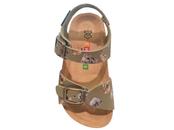 Chili Kipling/Chili Safari 1 Khaki 0420 Leren Jongens Sandalen