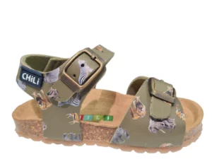 Chili Kipling/Chili Safari 1 Khaki 0420 Leren Jongens Sandalen