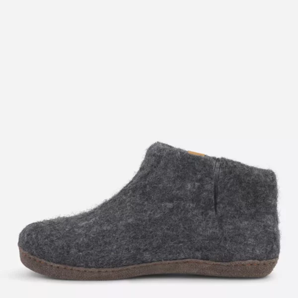 Green Comfort Green Comfort Uniseks Hoge Wollen Pantoffel Donker Grijs