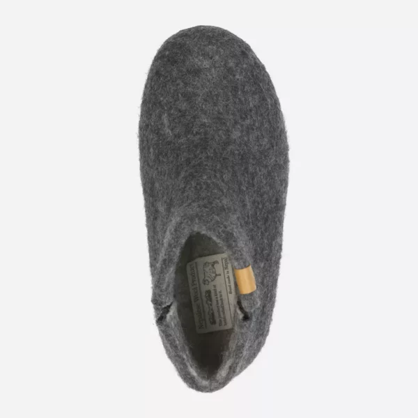 Green Comfort Green Comfort Uniseks Hoge Wollen Pantoffel Donker Grijs