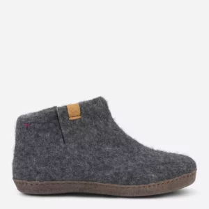 Green Comfort Green Comfort Uniseks Hoge Wollen Pantoffel Donker Grijs
