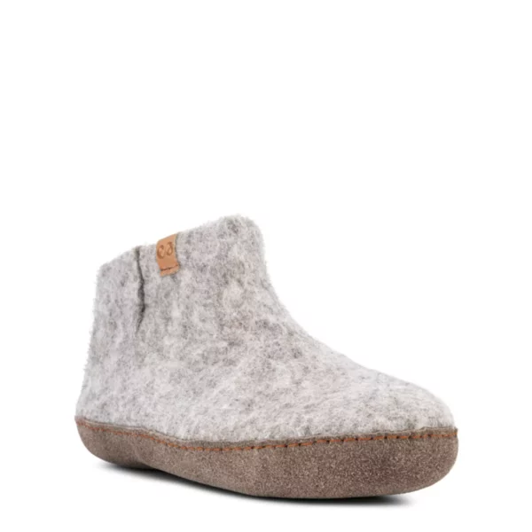 Green Comfort Green Comfort Uniseks Hoge Wollen Pantoffel licht Grijs