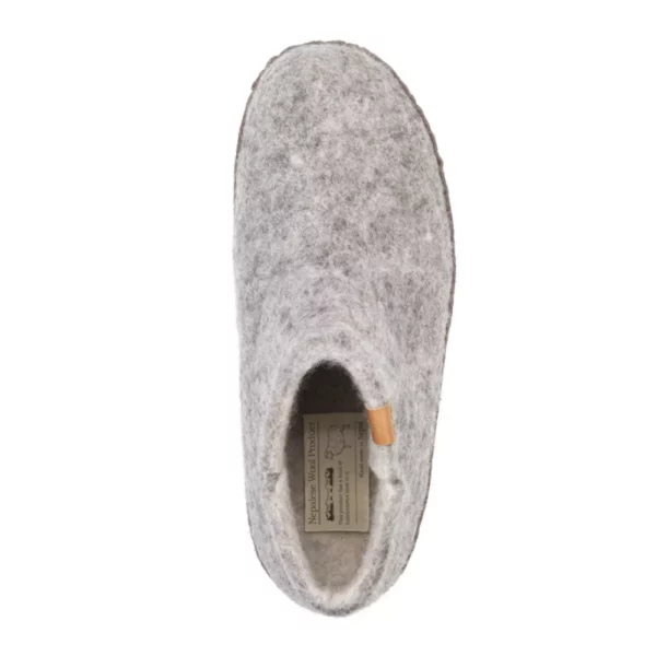 Green Comfort Green Comfort Uniseks Hoge Wollen Pantoffel licht Grijs