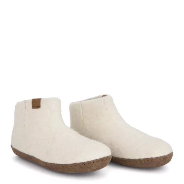 Green Comfort Green Comfort Uniseks Hoge Wollen Pantoffel Wit