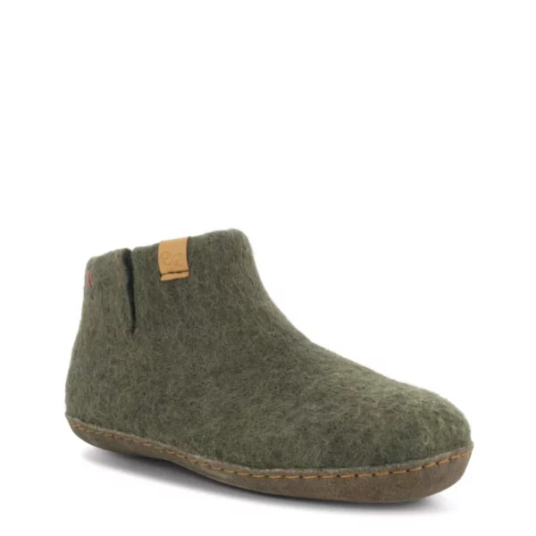 Green Comfort Green Comfort Uniseks Hoge Wollen Pantoffel Groen