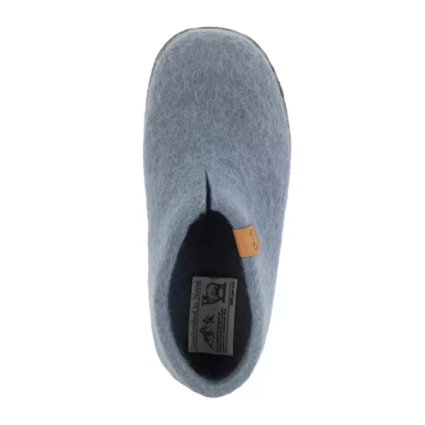 Green Comfort Green Comfort Uniseks Lage wollen Pantoffel Licht Blauw