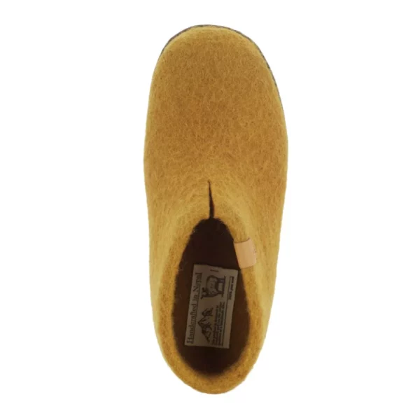 Green Comfort Green Comfort Uniseks Lage wollen Pantoffel Geel