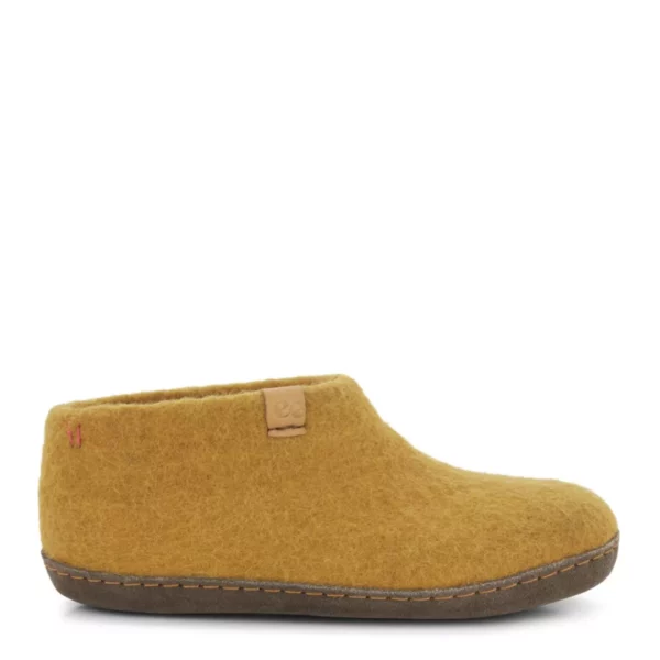 Green Comfort Green Comfort Uniseks Lage wollen Pantoffel Geel