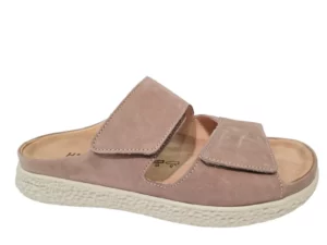 Hartjes Hartjes Nubuck Beige Dames Slippers