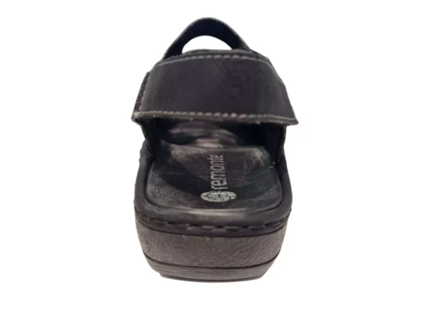 Remonte Remonte Zwarte Nubuck Dames Sandalen