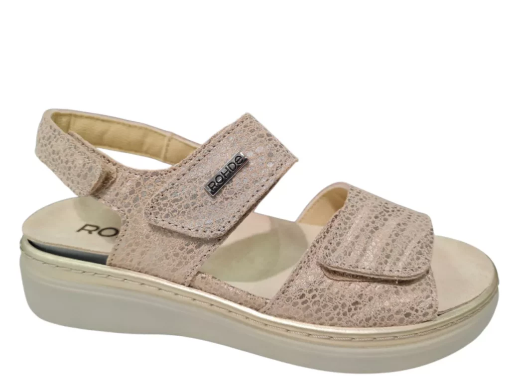 Rohde Rohde Beige leren Dames Sandalen