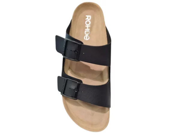 Rohde Rohde Zwarte Nubuck Heren Slippers