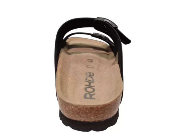 Rohde Rohde Zwarte Nubuck Heren Slippers
