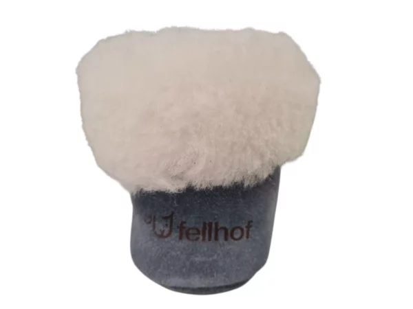 Fellhof Fellhof 3101 Blauw Grijs Uniseks Lamswol Pantoffels Leren zool