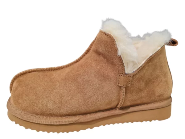 Fellhof Fellhof Rhino 3119 Cognac Hoge Gesloten Suede Uniseks Pantoffels Merinowol