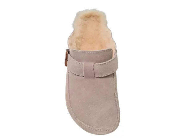 Fellhof Fellhof Elvas 3208 Grijs Open Dames Pantoffels Suede Merinowol